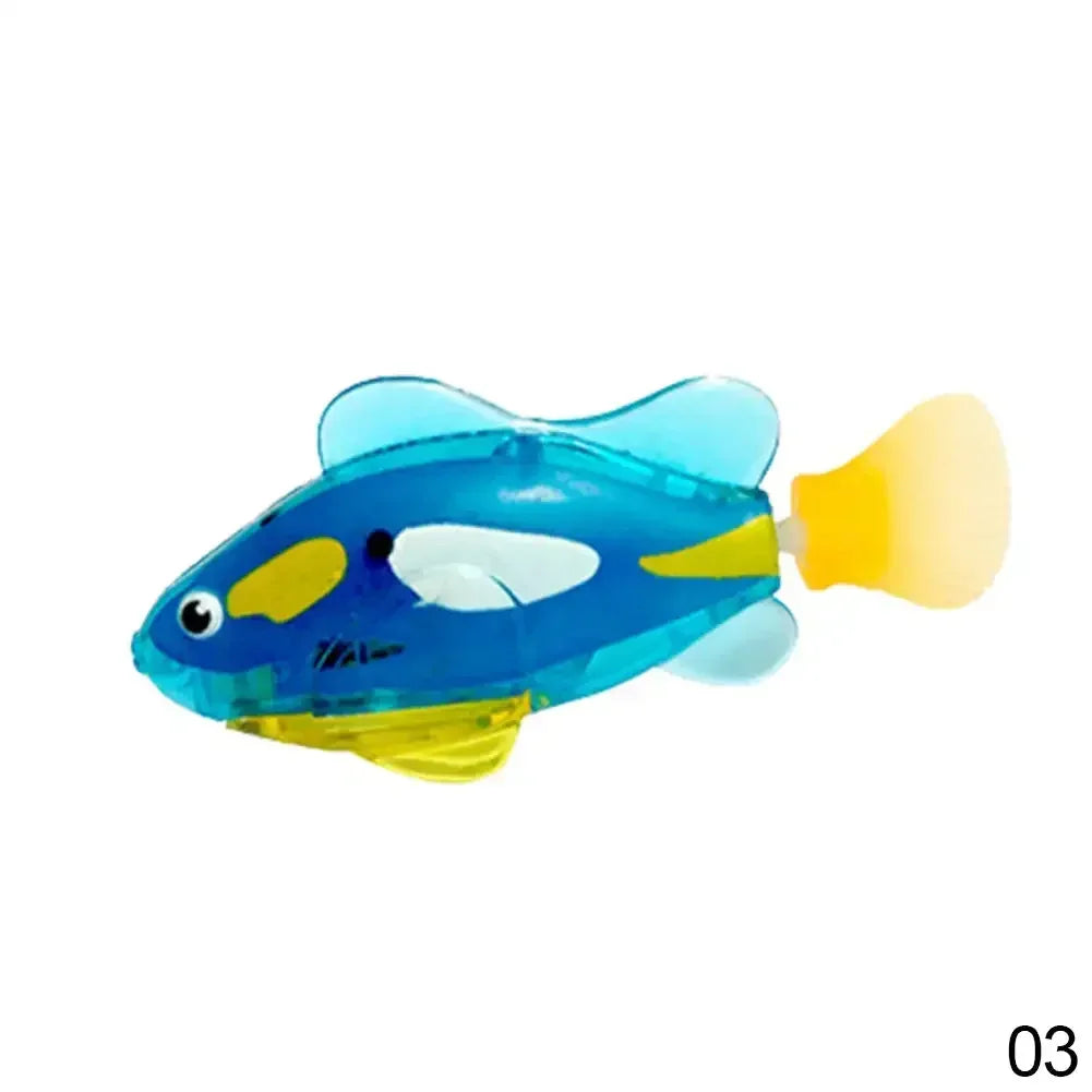 Cat Toys Interactive Robot Fish LED Lighted Water Activated Cat Electric Swimming Fish Toy Kitten Cat Fish Toy with LED Light