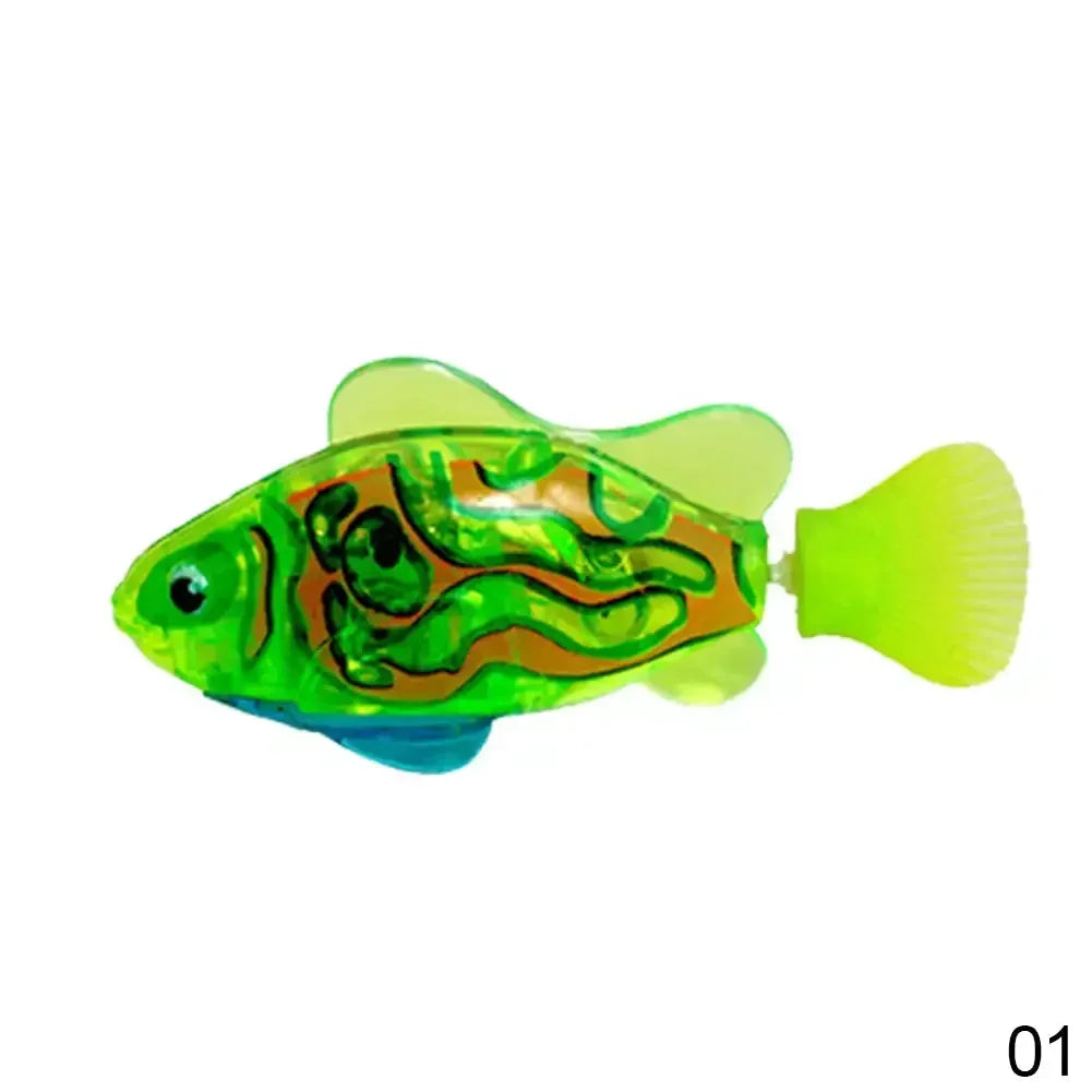 Cat Toys Interactive Robot Fish LED Lighted Water Activated Cat Electric Swimming Fish Toy Kitten Cat Fish Toy with LED Light