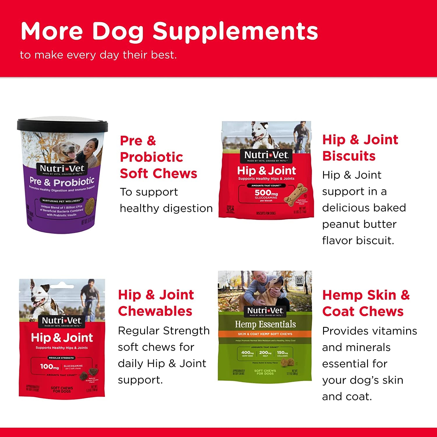 Advanced Strength Hip & Joint Chewable Dog Supplements (Packaging May Vary) 300 Count